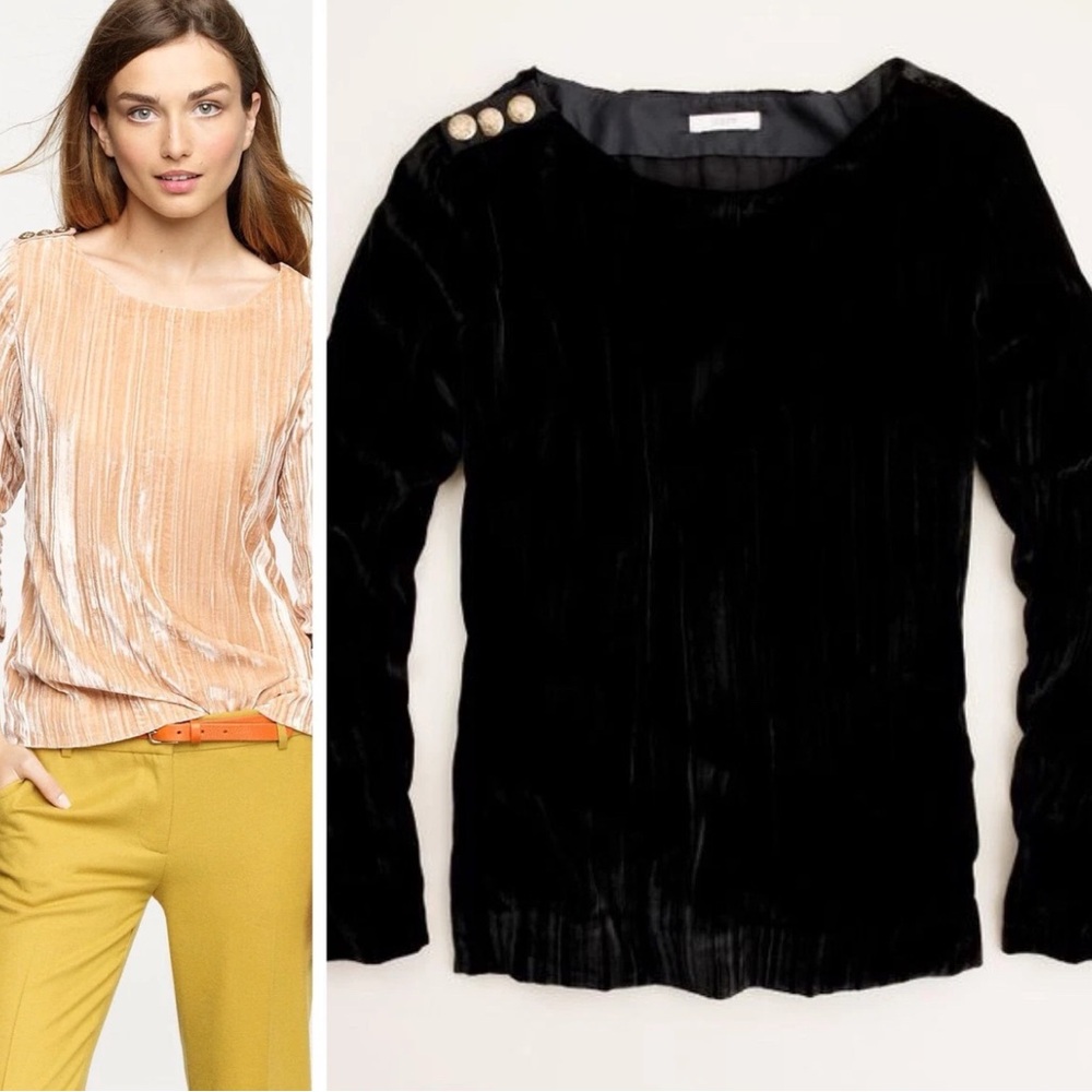 Elegant Black Velvet Women's Top